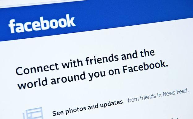 Vista de una pagina de la red social Facebook.