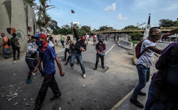 Manifestaciones opositoras en Caracas.