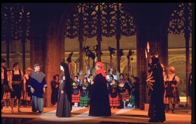 Cuando aún se hacían las representaciones en el Claustro de los Caballeros.