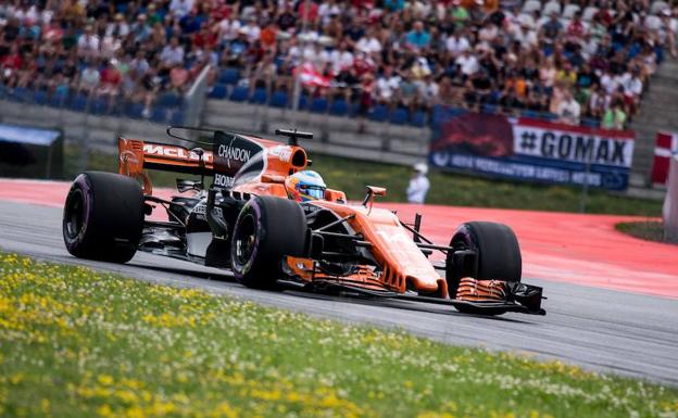 Fernando Alonso, durante el Gran Premio de Austria.