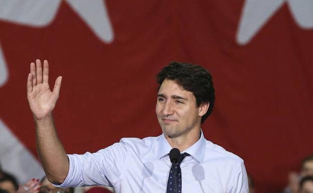 Trudeau, durante un mitin.