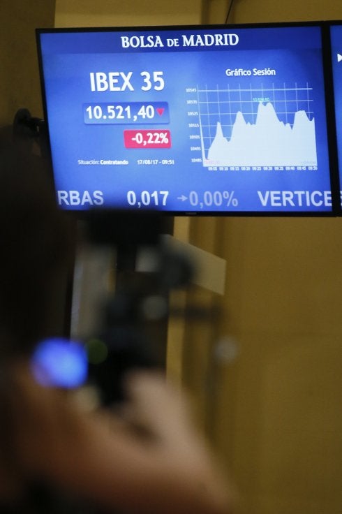 Bolsa de Madrid, ayer. :: efe