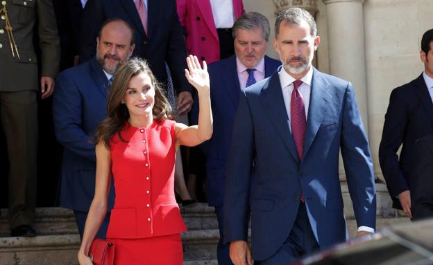 Los Reyes, en el acto de entrega de los Premios Nacionales de Cultura./