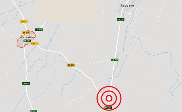 Zona del impacto. /Maps