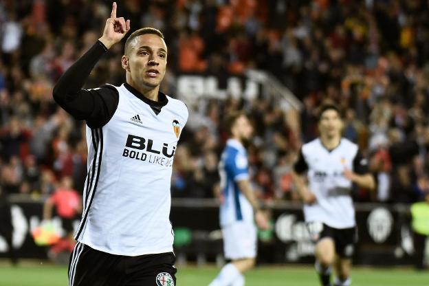 Rodrigo, autor del gol. :: efe/