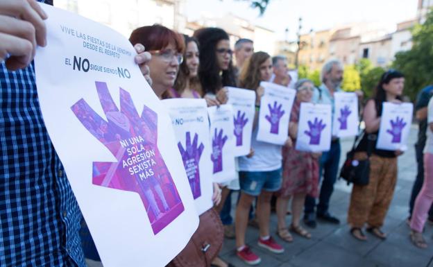 Manifestación en contra de las agresiones sexistas./L.R.