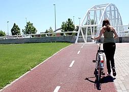 Imagen de un recorrido por carril bici./L.R./