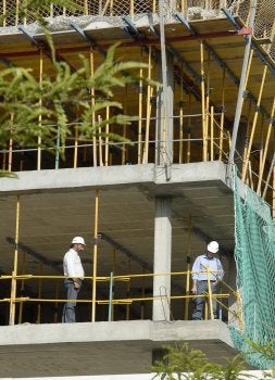 Zona desde la que se desprendió el puntal que provocó la muerte al joven trabajador. / DONÉZAR/