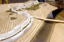 Imagen de la maqueta del proyecto de la ecociudad. /J. RODRÍGUEZ/