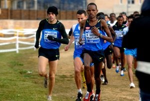 Cabeza de carrera de la prueba masculina del Cross de Haro del año pasado. ::
ALFREDO IGLESIAS/