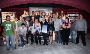 Foto de familia con los premiados por este certamen en todas las categorías. :: SONIA TERCERO/