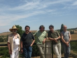 Los cinco artistas riojanos están ya en Santa Lucía de Ocón. ::
MARIA FÉLEZ/