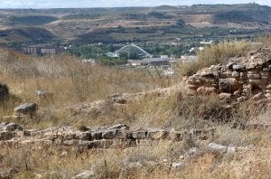 El yacimiento arqueológico, pese a la limpieza del pasado 2012, se vuelve a encontrar a día de hoy tomado por la maleza. :: JUAN MARÍN/