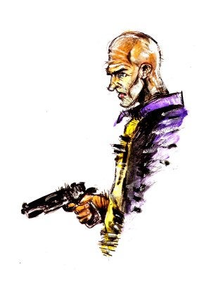 1. Dibujos de Martín Olmos para sus columnas. El escritor Norman Mailer.
2. Higinio Sobera, asesino necrófilo.
3. Bruce Reynolds, 'cerebro' del famoso asalto al tren de Glasgow.
4. Ilustración para el relato 'El fusil y la sotana'. ::
EL CORREO/