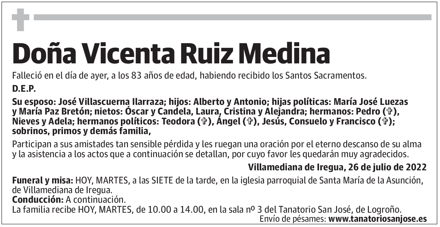 Doña Vicenta Ruiz Medina