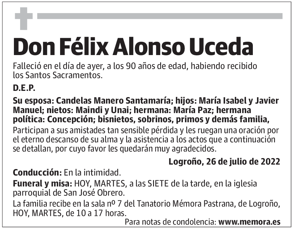Don Félix Alonso Uceda