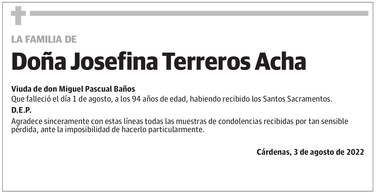Doña Josefina Terreros Acha