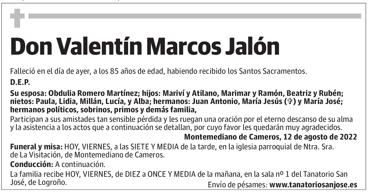 Don Valentín Marcos Jalón