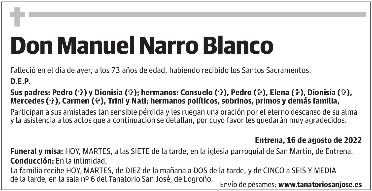 Don Manuel Narro Blanco