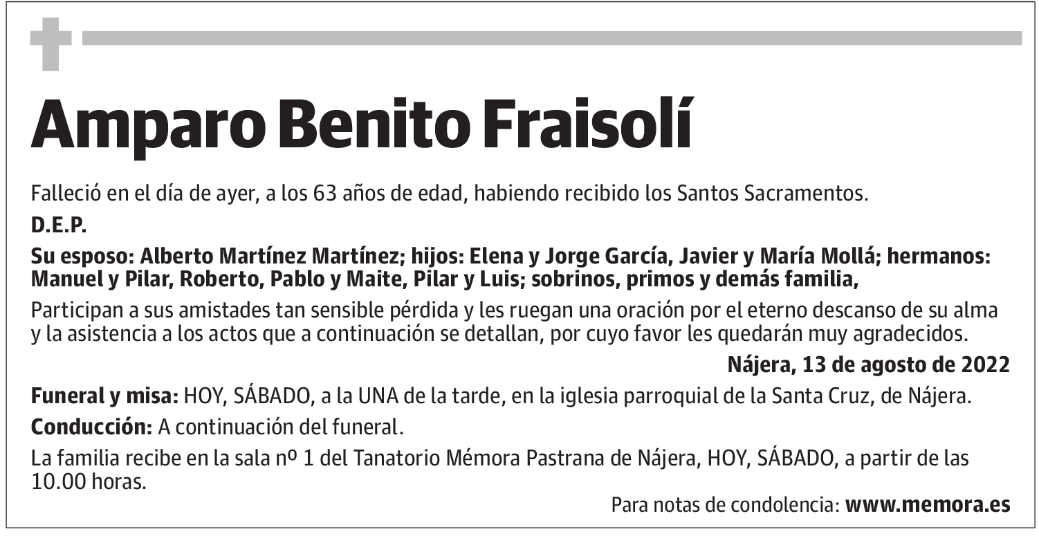 Amparo Benito Fraisolí