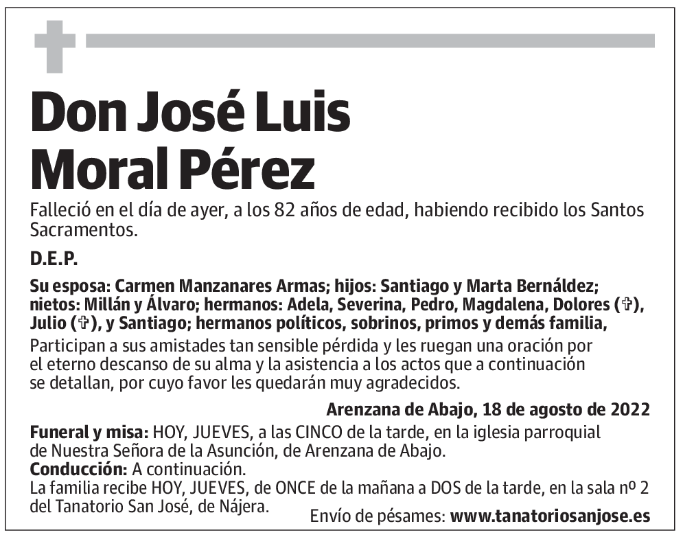 Don José Luis Moral Pérez