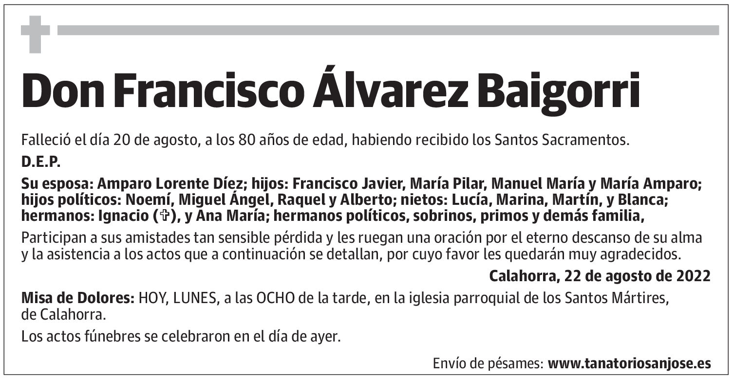 Don Francisco Álvarez Baigorri