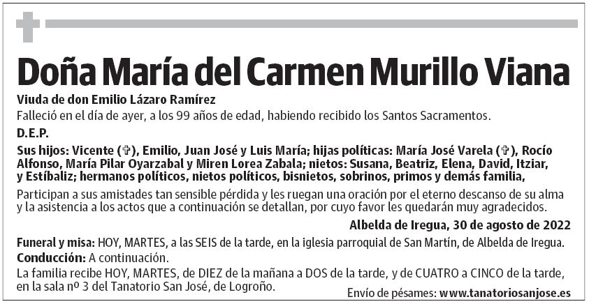 Doña María del Carmen Murillo Viana