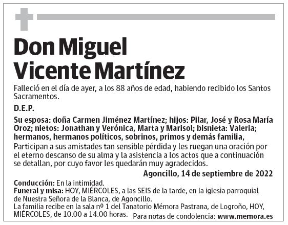 Don Miguel Vicente Martínez