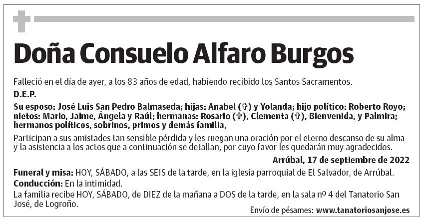 Doña Consuelo Alfaro Burgos