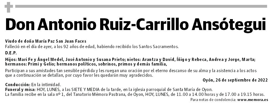 Don Antonio Ruiz-Carrillo Ansótegui