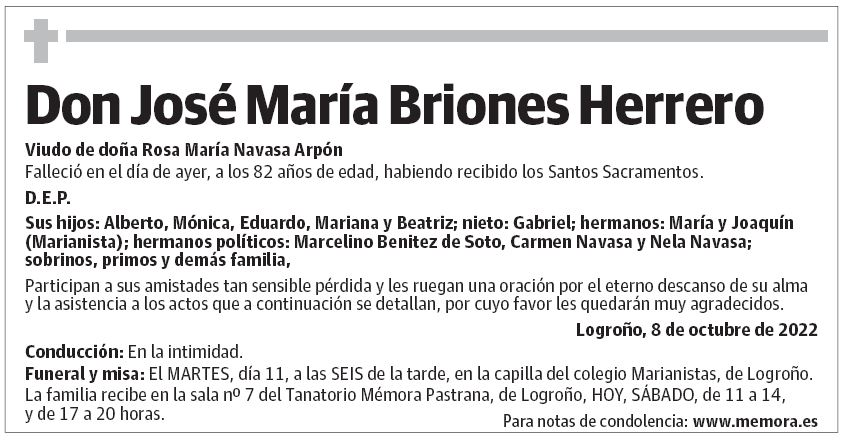 Don José María Briones Herrero