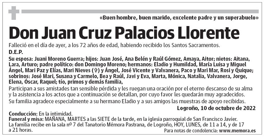 Don Juan Cruz Palacios Llorente
