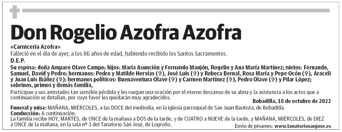 Don Rogelio Azofra Azofra