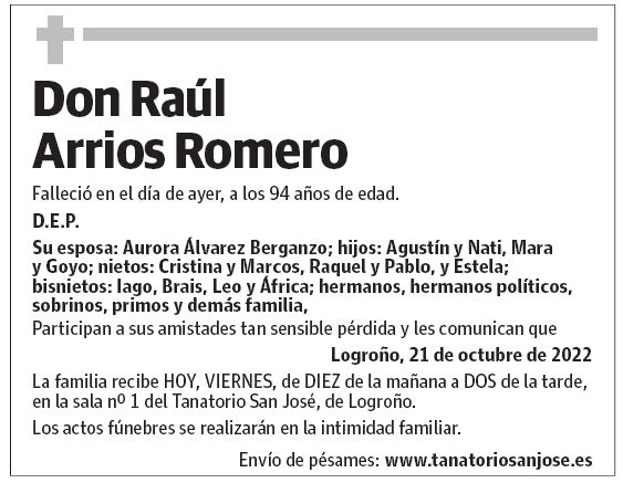 Don Raúl Arrios Romero