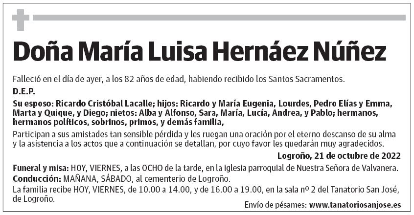 Doña María Luisa Hernáez Núñez
