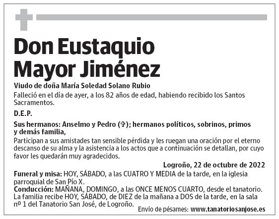 Don Eustaquio Mayor Jiménez