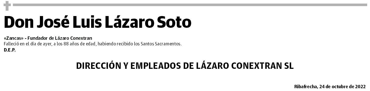 Don José Luis Lázaro Soto