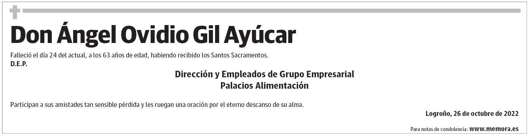 Don Ángel Ovidio Gil Ayúcar