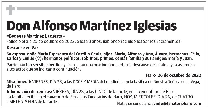Don Alfonso Martínez Iglesias