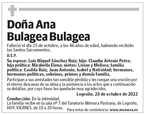 Doña Ana Bulagea Bulagea
