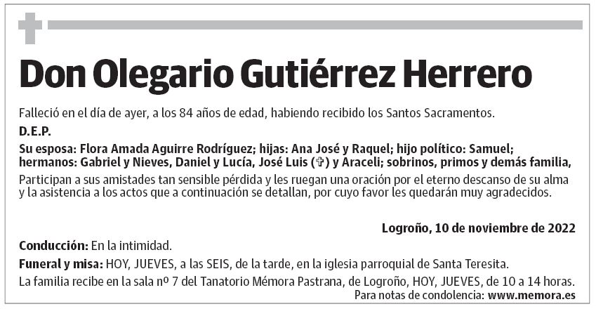 Don Olegario Gutiérrez Herrero
