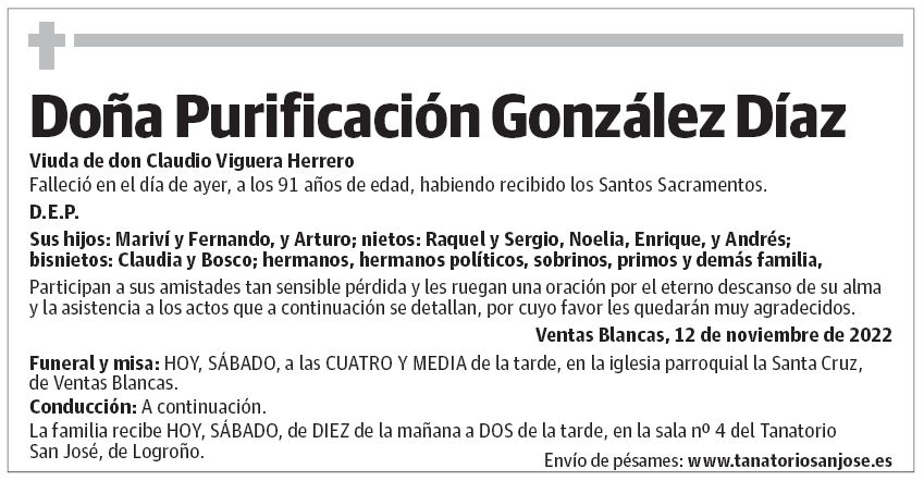 Doña Purificación González Díaz