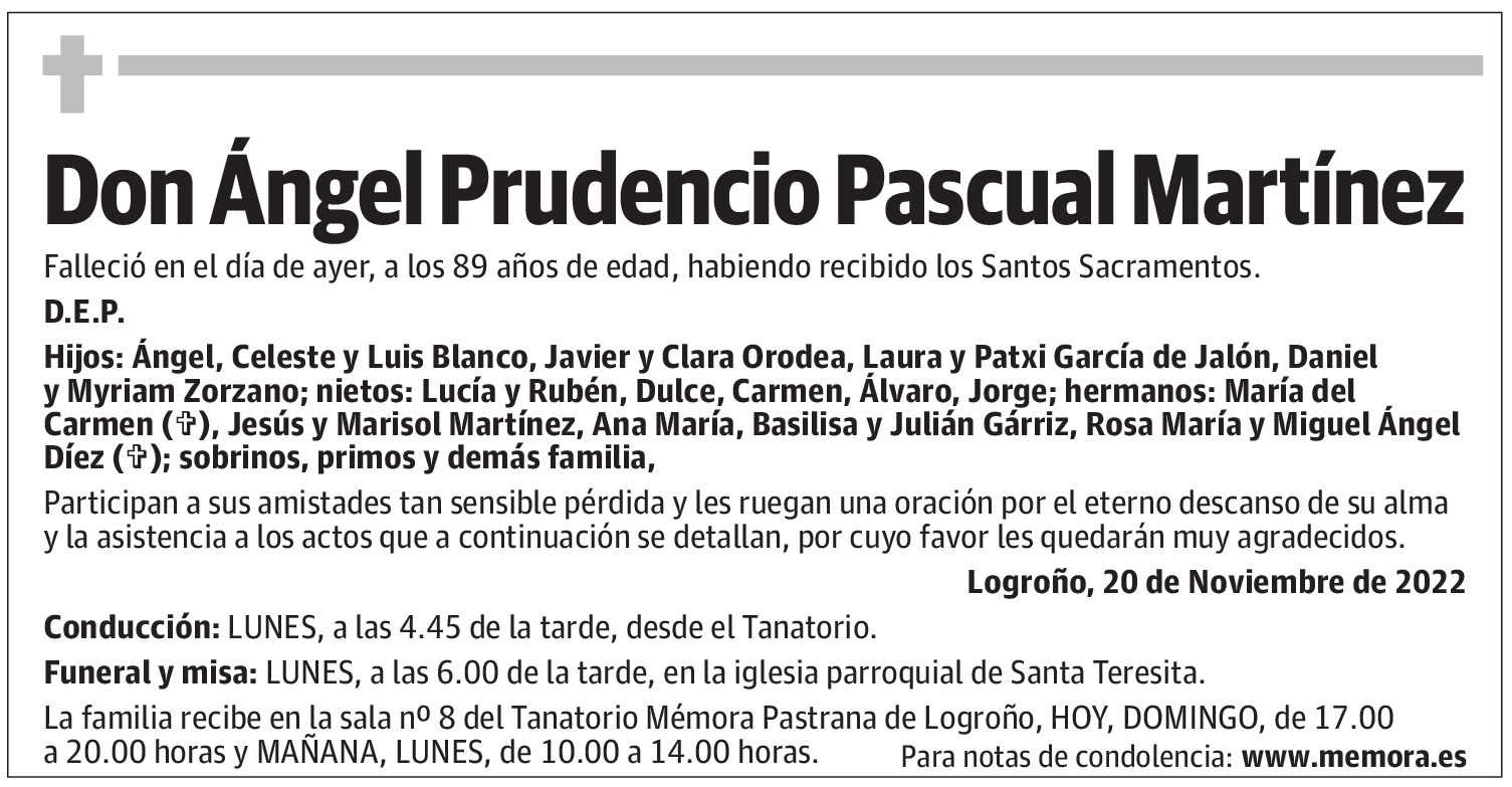 Don Ángel Prudencio Pascual Martínez