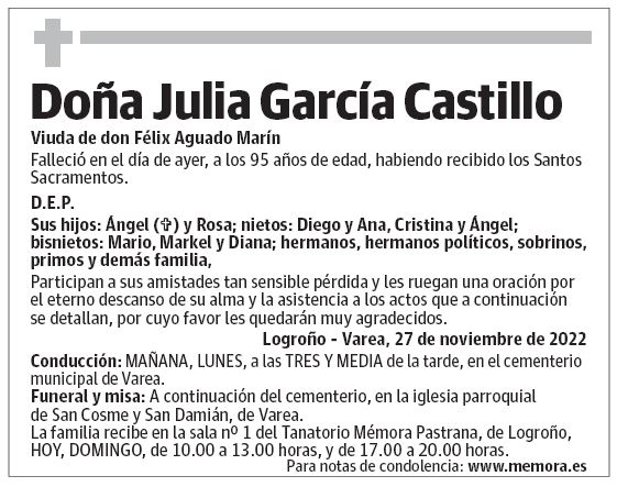 Doña Julia García Castillo
