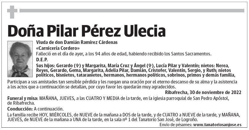 Doña Pilar Pérez Ulecia
