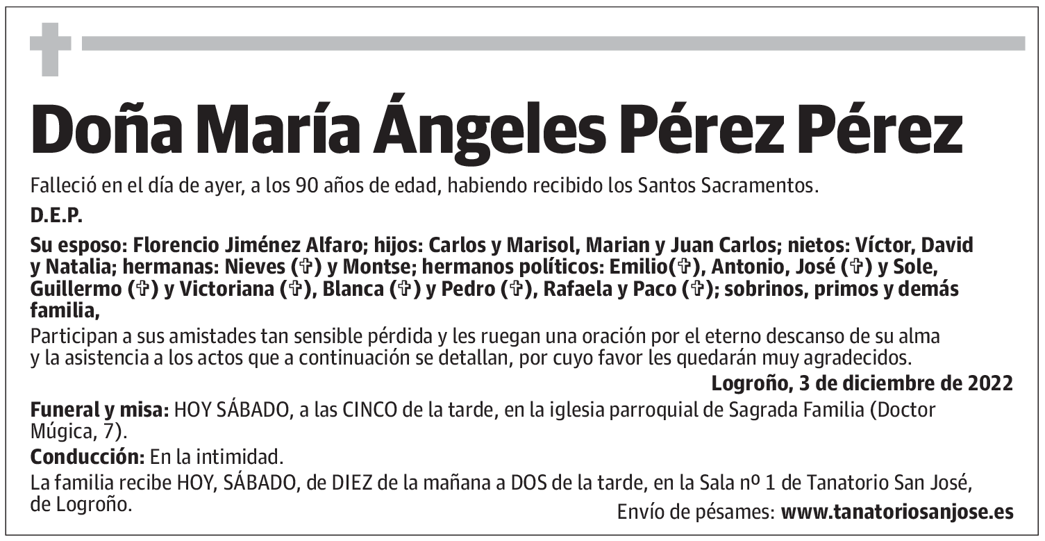 Doña María Ángeles Pérez Pérez