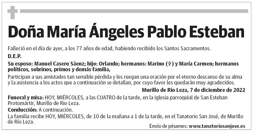 Doña María Ángeles Pablo Esteban