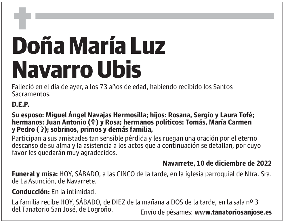 Doña María Luz Navarro Ubis