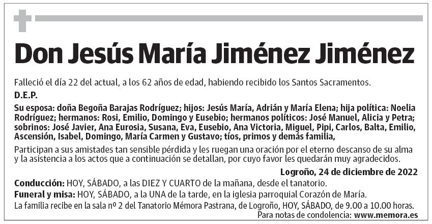 Don Jesús María Jiménez Jiménez