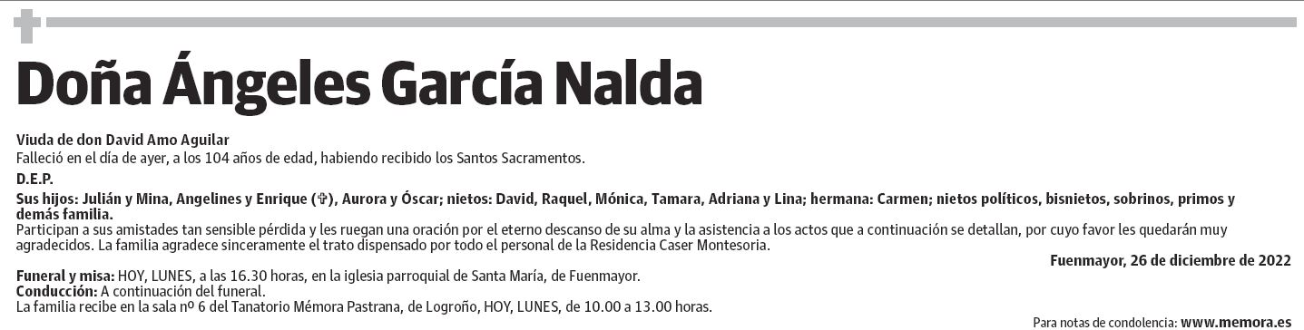 Doña Ángeles García Nalda